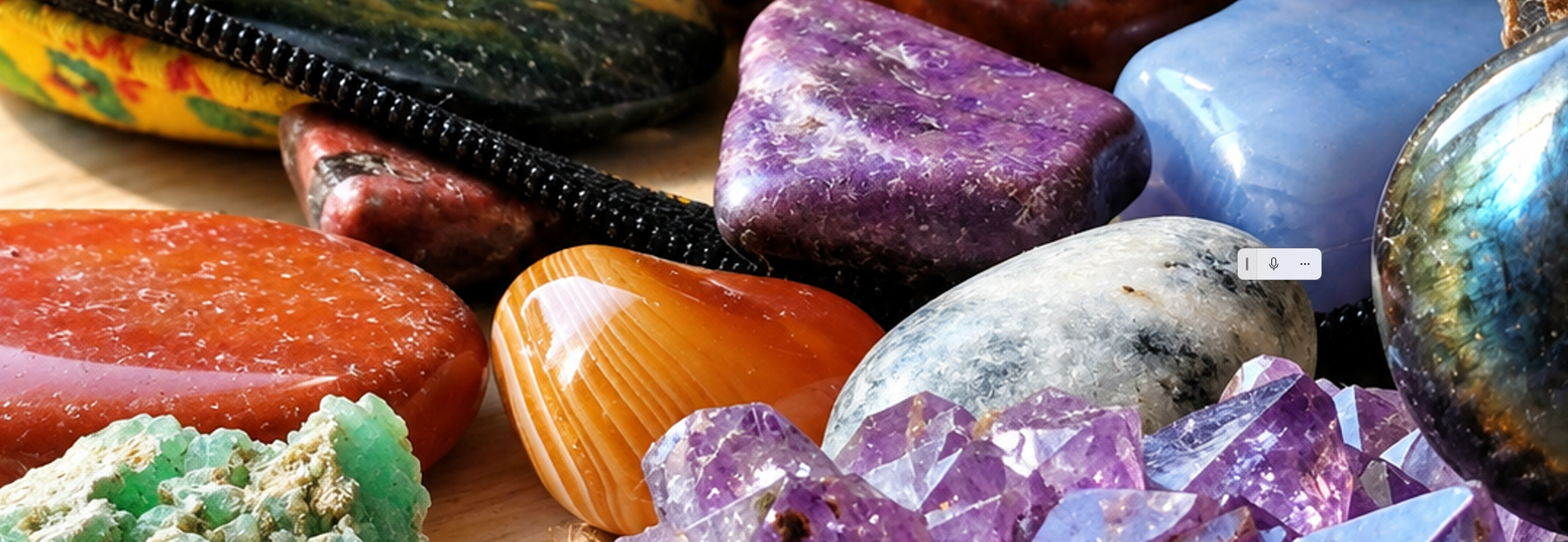 Alambics et Cristaux 2 La cristallothèque de la distillerie Floraluna : améthyste, cornaline, chrysoprase et autres pierres